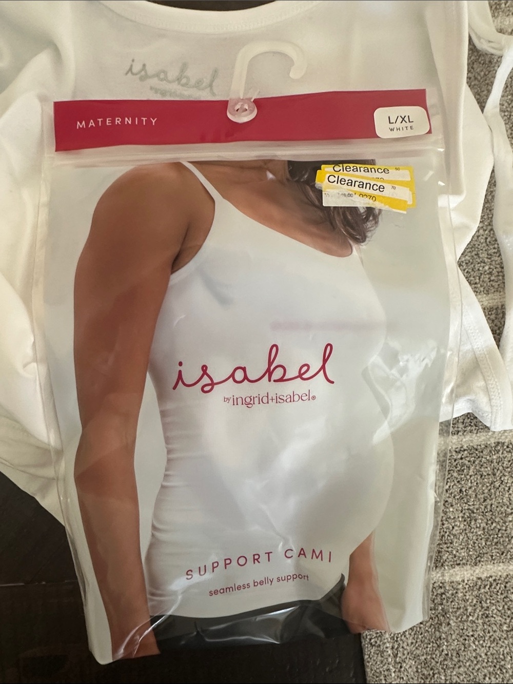 Ingrid & Isabel Maternity White Seamless Soft Support Camisole - Picture 6 of 6